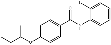 4-(sec-butoxy)-N-(2-fluorophenyl)benzamide Struktur