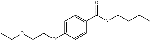 N-butyl-4-(2-ethoxyethoxy)benzamide Struktur