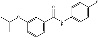 N-(4-fluorophenyl)-3-isopropoxybenzamide Struktur