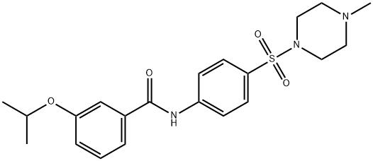 3-isopropoxy-N-{4-[(4-methyl-1-piperazinyl)sulfonyl]phenyl}benzamide Struktur