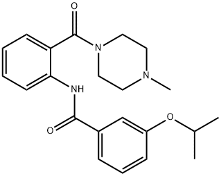 3-isopropoxy-N-{2-[(4-methyl-1-piperazinyl)carbonyl]phenyl}benzamide Struktur