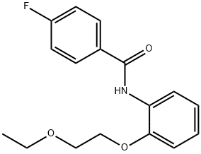 N-[2-(2-ethoxyethoxy)phenyl]-4-fluorobenzamide Struktur