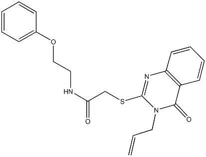 2-[(3-allyl-4-oxo-3,4-dihydro-2-quinazolinyl)sulfanyl]-N-(2-phenoxyethyl)acetamide Struktur