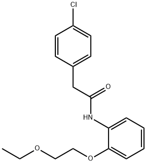 2-(4-chlorophenyl)-N-[2-(2-ethoxyethoxy)phenyl]acetamide Struktur