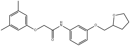 2-(3,5-dimethylphenoxy)-N-[3-(tetrahydro-2-furanylmethoxy)phenyl]acetamide Struktur