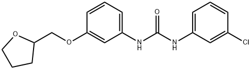 N-(3-chlorophenyl)-N'-[3-(tetrahydro-2-furanylmethoxy)phenyl]urea Struktur