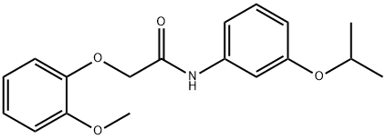 N-(3-isopropoxyphenyl)-2-(2-methoxyphenoxy)acetamide Struktur