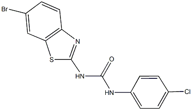 N-(6-bromo-1,3-benzothiazol-2-yl)-N'-(4-chlorophenyl)urea Struktur