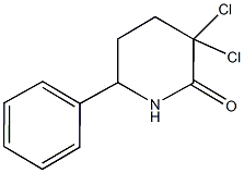 3,3-dichloro-6-phenyl-2-piperidinone Struktur