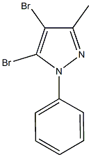 4,5-dibromo-3-methyl-1-phenyl-1H-pyrazole Struktur