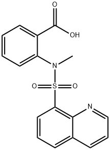 2-[methyl(8-quinolinylsulfonyl)amino]benzoic acid Struktur