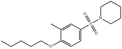 2-methyl-4-(1-piperidinylsulfonyl)phenyl pentyl ether Struktur