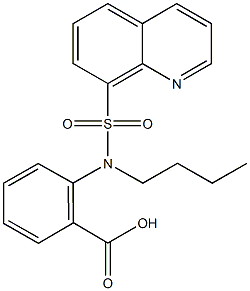 2-[butyl(8-quinolinylsulfonyl)amino]benzoic acid Struktur