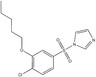 2-chloro-5-(1H-imidazol-1-ylsulfonyl)phenyl pentyl ether Struktur