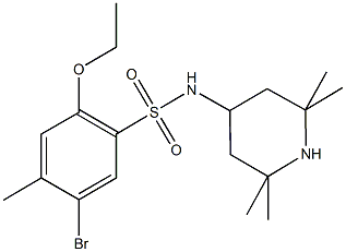 5-bromo-2-ethoxy-4-methyl-N-(2,2,6,6-tetramethyl-4-piperidinyl)benzenesulfonamide Struktur