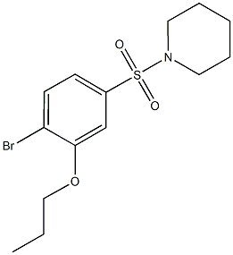 2-bromo-5-(1-piperidinylsulfonyl)phenyl propyl ether Struktur