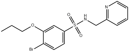 4-bromo-3-propoxy-N-(2-pyridinylmethyl)benzenesulfonamide Struktur