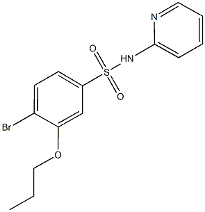 4-bromo-3-propoxy-N-(2-pyridinyl)benzenesulfonamide Struktur