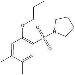 4,5-dimethyl-2-(1-pyrrolidinylsulfonyl)phenyl propyl ether Struktur