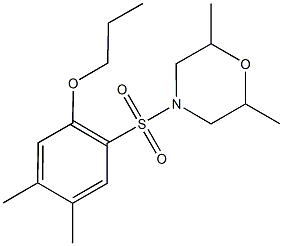 2-[(2,6-dimethyl-4-morpholinyl)sulfonyl]-4,5-dimethylphenyl propyl ether Struktur