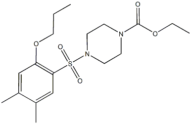 ethyl 4-[(4,5-dimethyl-2-propoxyphenyl)sulfonyl]-1-piperazinecarboxylate Struktur