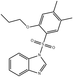 2-(1H-benzimidazol-1-ylsulfonyl)-4,5-dimethylphenyl propyl ether Struktur