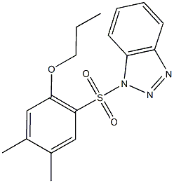 2-(1H-1,2,3-benzotriazol-1-ylsulfonyl)-4,5-dimethylphenyl propyl ether Struktur