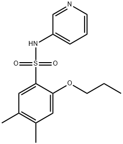 4,5-dimethyl-2-propoxy-N-(3-pyridinyl)benzenesulfonamide Struktur