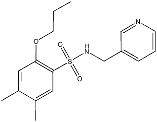 4,5-dimethyl-2-propoxy-N-(3-pyridinylmethyl)benzenesulfonamide Struktur