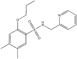 4,5-dimethyl-2-propoxy-N-(2-pyridinylmethyl)benzenesulfonamide Struktur