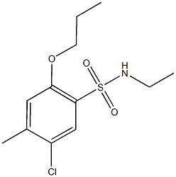 5-chloro-N-ethyl-4-methyl-2-propoxybenzenesulfonamide Struktur