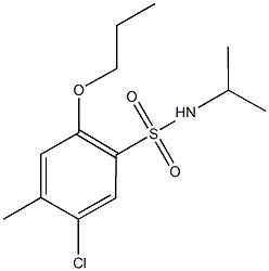 5-chloro-N-isopropyl-4-methyl-2-propoxybenzenesulfonamide Struktur