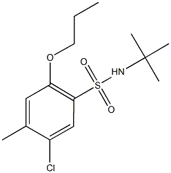 N-(tert-butyl)-5-chloro-4-methyl-2-propoxybenzenesulfonamide Struktur