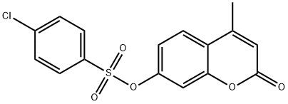 4-methyl-2-oxo-2H-chromen-7-yl4-chlorobenzenesulfonate Struktur