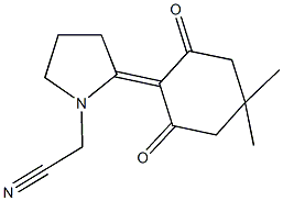 [2-(4,4-dimethyl-2,6-dioxocyclohexylidene)pyrrolidin-1-yl]acetonitrile Struktur