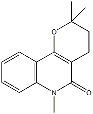 2,2,6-trimethyl-2,3,4,6-tetrahydro-5H-pyrano[3,2-c]quinolin-5-one Struktur