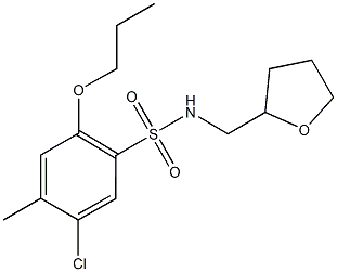 5-chloro-4-methyl-2-propoxy-N-(tetrahydro-2-furanylmethyl)benzenesulfonamide Struktur