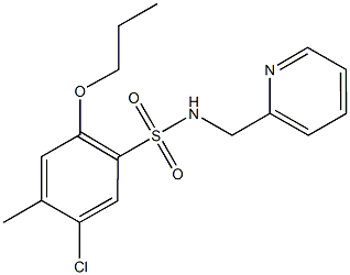 5-chloro-4-methyl-2-propoxy-N-(2-pyridinylmethyl)benzenesulfonamide Struktur