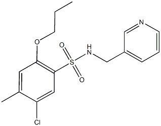 5-chloro-4-methyl-2-propoxy-N-(3-pyridinylmethyl)benzenesulfonamide Struktur