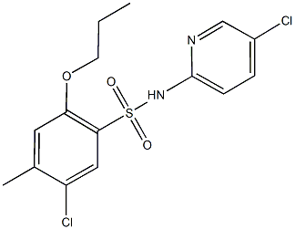 5-chloro-N-(5-chloro-2-pyridinyl)-4-methyl-2-propoxybenzenesulfonamide Struktur