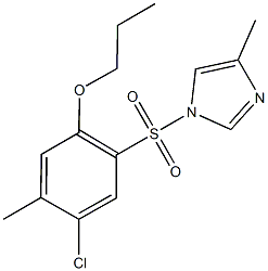 4-chloro-5-methyl-2-[(4-methyl-1H-imidazol-1-yl)sulfonyl]phenyl propyl ether Struktur