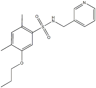 2,4-dimethyl-5-propoxy-N-(3-pyridinylmethyl)benzenesulfonamide Struktur