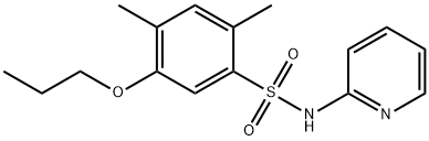 2,4-dimethyl-5-propoxy-N-(2-pyridinyl)benzenesulfonamide Struktur