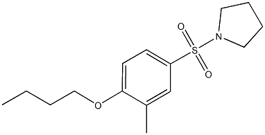 butyl 2-methyl-4-(1-pyrrolidinylsulfonyl)phenyl ether Struktur