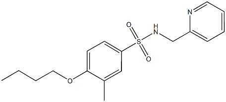 4-butoxy-3-methyl-N-(2-pyridinylmethyl)benzenesulfonamide Struktur