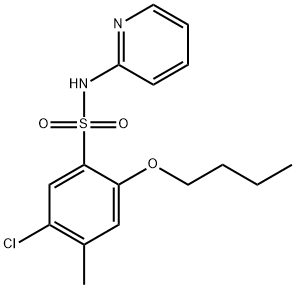 2-butoxy-5-chloro-4-methyl-N-(2-pyridinyl)benzenesulfonamide Struktur