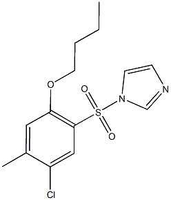 butyl 4-chloro-2-(1H-imidazol-1-ylsulfonyl)-5-methylphenyl ether Struktur