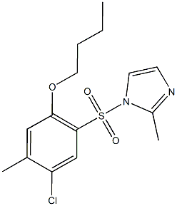 butyl 4-chloro-5-methyl-2-[(2-methyl-1H-imidazol-1-yl)sulfonyl]phenyl ether Struktur