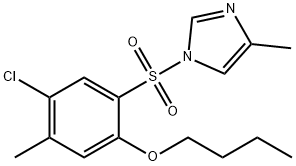 butyl 4-chloro-5-methyl-2-[(4-methyl-1H-imidazol-1-yl)sulfonyl]phenyl ether Struktur