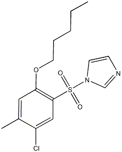 4-chloro-2-(1H-imidazol-1-ylsulfonyl)-5-methylphenyl pentyl ether Struktur